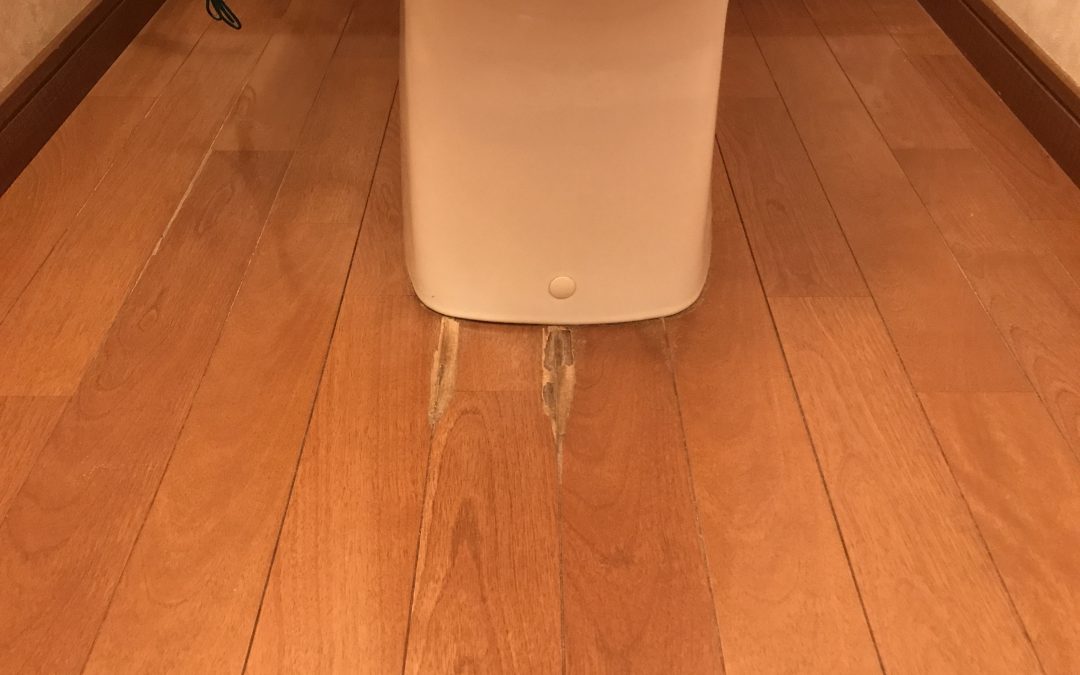 トイレ床フローリング腐食シミ劣化 リペア再生補修 No.BA190702