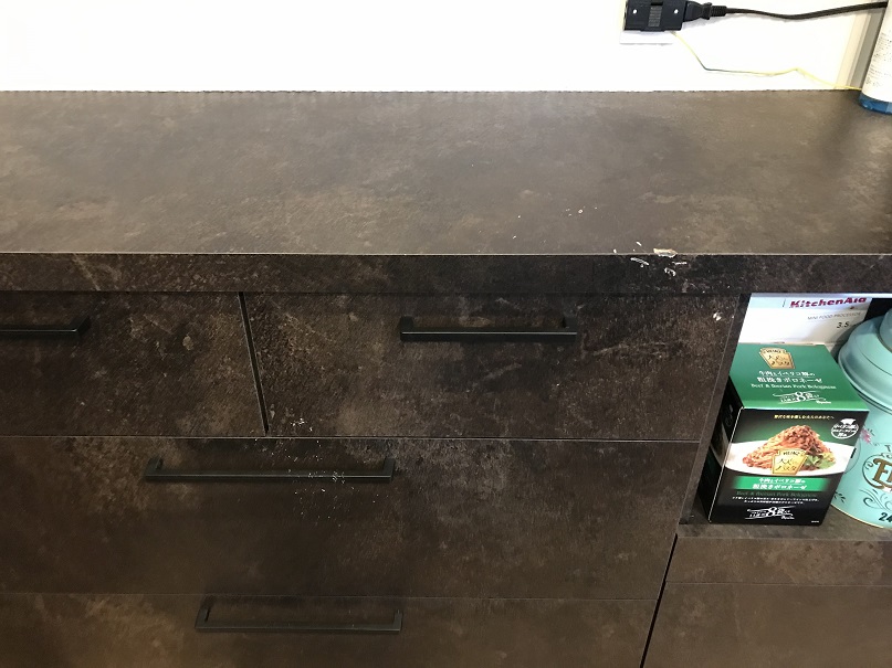 キッチン収納カップボード キズリペア補修 No.BA210106