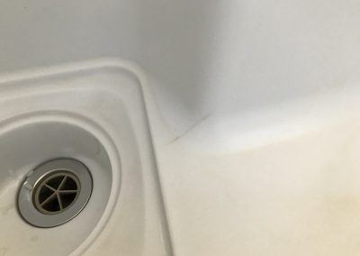 キッチンシンク（人工大理石製）ひび割れリペア補修　No.BA210409