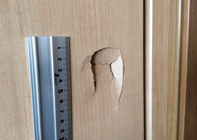 木製建具ドア扉へこみ穴リペア補修　No.BA170329