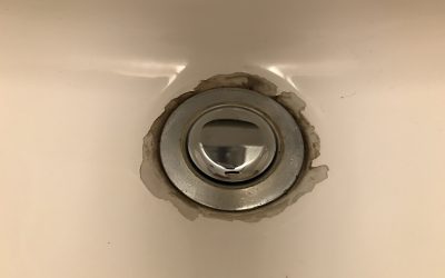 洗面ボウル（陶器製）表面劣化　No.180612