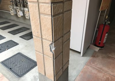 サイディング柱 欠け破損リペア補修　No.BA190610