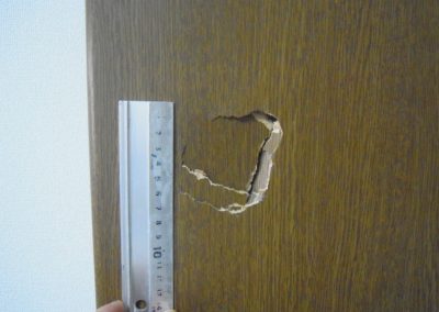 クロゼット折戸扉へこみ穴リペア補修　No.BA130316