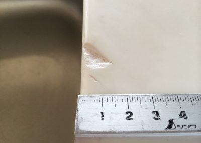 キッチンカウンター（人工大理石製）欠けキズリペア補修　No.BA140902