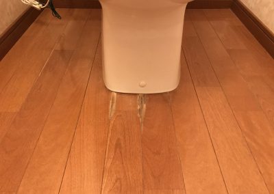 トイレ床フローリング腐食シミ劣化 リペア再生補修　No.BA190702