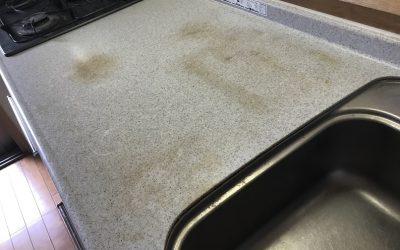 キッチン人工大理石天板 クリーニング・研磨リペア再生 No.BA190726