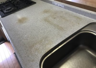 キッチン人工大理石天板 クリーニング・研磨リペア再生　No.BA190726