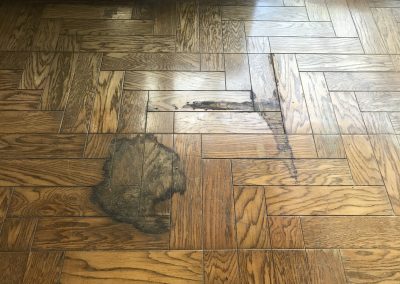 フローリング床 腐食経年劣化 シミ剥がれリペア再生　No.BA190924