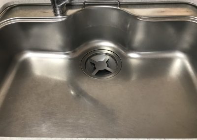キッチン ステンレスシンク 水垢くすみ・スリキズ研磨トリートメントコーティング再生　No.BA200521　　