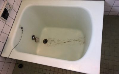 FRP浴槽ヒビ割れ補強・リペア再生塗装コート　No.BA191108