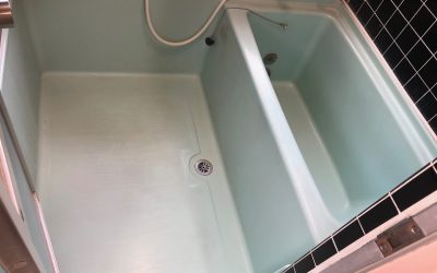 浴室ハーフユニット 再生塗装コート・洗い場パネル施工 No.BA200904