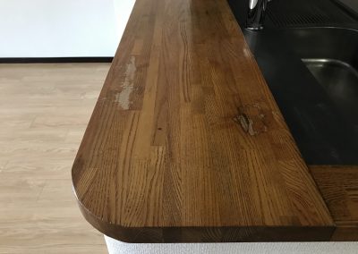 木製集成材天板カウンター表面剥がれリペア再生　No.BA200819