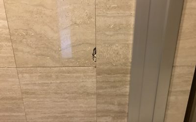 マンションエントランスホール 大理石壁割れ破損部リペア再生 No.BA200925