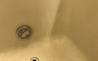 FRP浴槽ひび割れ部分リペア補修　No.BA201030