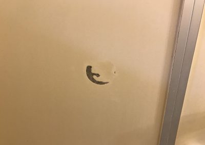 ユニットバス浴室壁 剥がれ 着色塗装リペア補修　No.BA210508