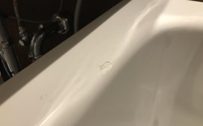 ユニットバスFRP浴槽 破損キズ リペア補修　No.BA210527