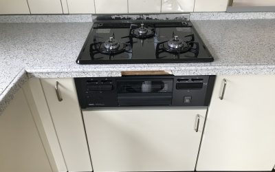 キッチン人工大理石カウンター天板 割れ破損リペア再生　No.BA210605