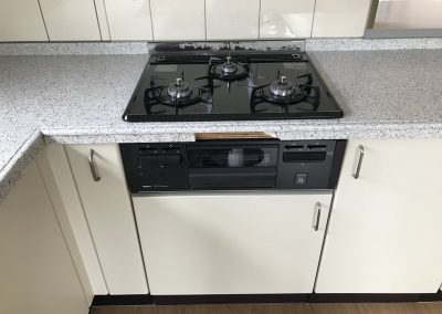 キッチン人工大理石カウンター天板 割れ破損リペア再生　No.BA210605