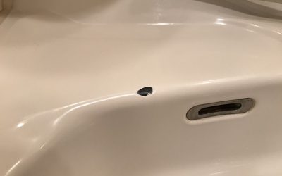洗面台(ホーロー製)欠けキズ リペア補修 No.BA210610