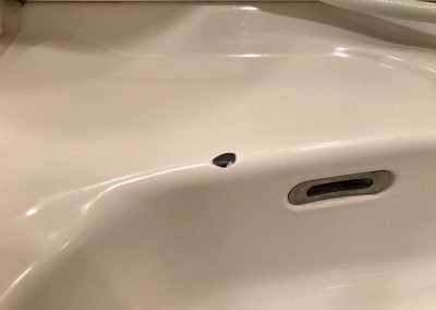 洗面台（ホーロー製）欠けキズ リペア補修　No.BA210610