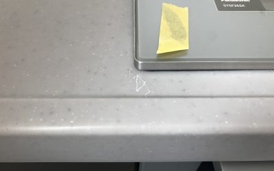キッチンカウンター(人工大理石製天板)引きキズ リペア補修 No.BA210707