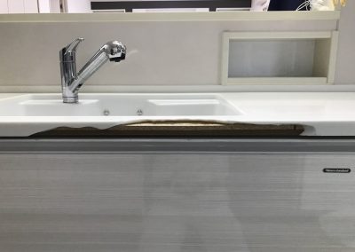 キッチン人工大理石カウンター欠け破損リペア再生　BA210721