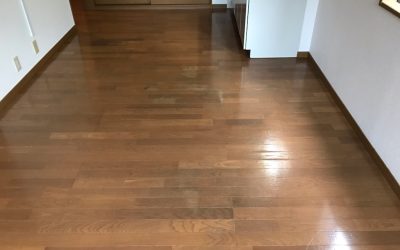 フローリング　表面劣化・黒しみ　着色ぼかし塗装リペア再　BA211016