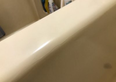 FRP浴槽　フランジ部ヒビ割れクラック　リペア補修　BA230131