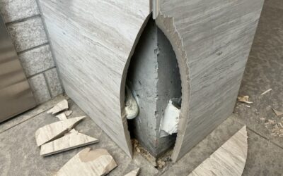 マンションエントランス 壁タイル割れ・破損 セラミックリペア再生 BA231002