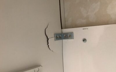 洗面台収納キャビネット 組立時の破損 リペア補修 BA230301