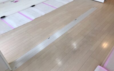 フローリング　部分貼替後の色合わせ　リペア補修・着色塗装再生　BA230406