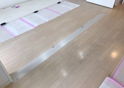 フローリング　部分貼替後の色合わせ　リペア補修・着色塗装再生　BA230406