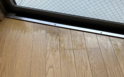 フローリング　窓ぎわ表面劣化・色落ちによる白化　着色塗装リペア再生　BA230221