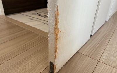 建具・木製ドア　ペットのかじり跡/キズ欠損/破損部　樹脂加工・部分再生・リペア補修　BA251010